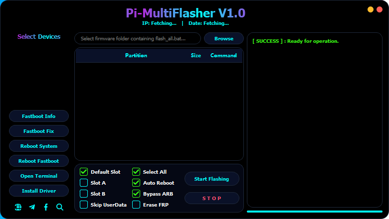 Pi-MultiFlasher刷机救砖擦除FRPwww.yg838.cn官方入口-手机维修解锁-手机硬改过环境检测-各大品牌手机刷机救砖解锁工具大全-OPPO-小米-华为-VIVO-三星等......手机维修-安卓苹果-手机硬改工具大全