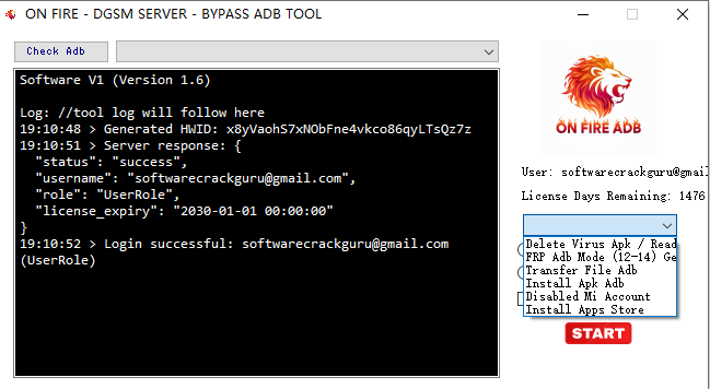 ON FIRE ADB TOOL绕过工具-在线下载 - 手机维修-安卓苹果-手机硬改工具大全www.yg838.cn官方入口-手机维修解锁-手机硬改过环境检测-各大品牌手机刷机救砖解锁工具大全-OPPO-小米-华为-VIVO-三星等......手机维修-安卓苹果-手机硬改工具大全
