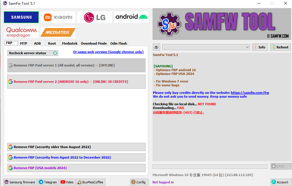 SamFw Tool 5.4 专业解锁手机FRP 2026版下载 - 手机维修-安卓苹果-手机硬改工具大全www.yg838.cn官方入口-手机维修解锁-手机硬改过环境检测-各大品牌手机刷机救砖解锁工具大全-OPPO-小米-华为-VIVO-三星等......手机维修-安卓苹果-手机硬改工具大全
